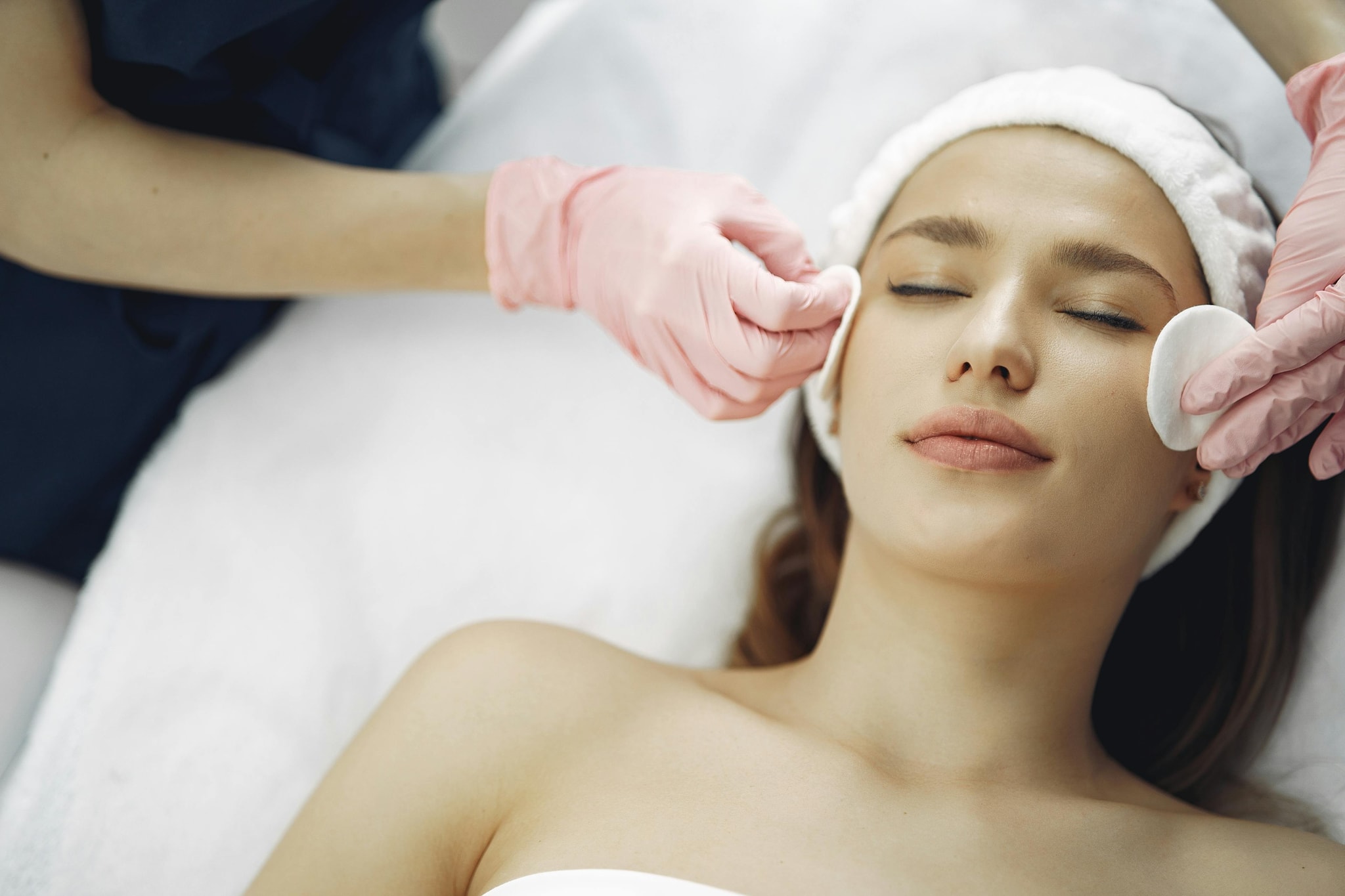 Professional facial treatment at BC Medical Clinic College